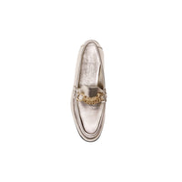LIGHT GOLD Mocassins The Link en cuir métallisé