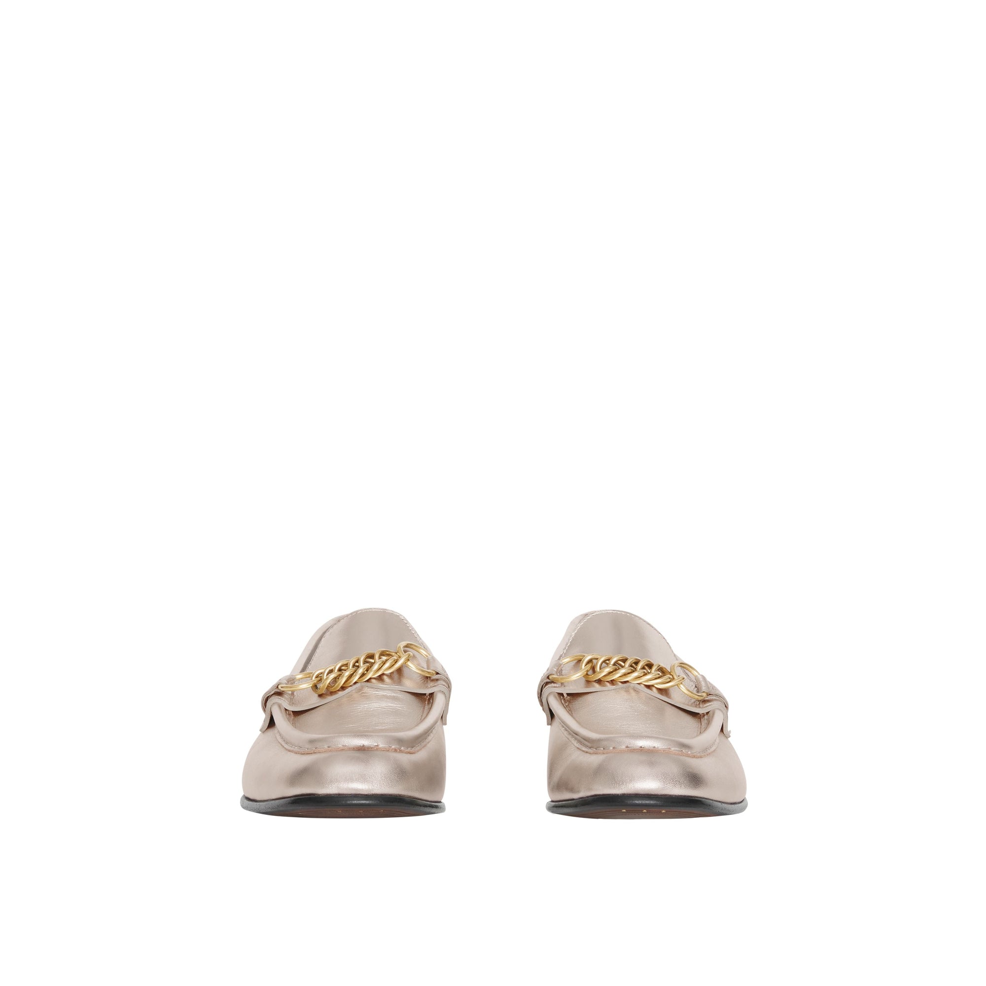 LIGHT GOLD Mocassins The Link en cuir métallisé