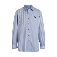 CHALK BLUE STRIPE Chemise en popeline de coton rayée
