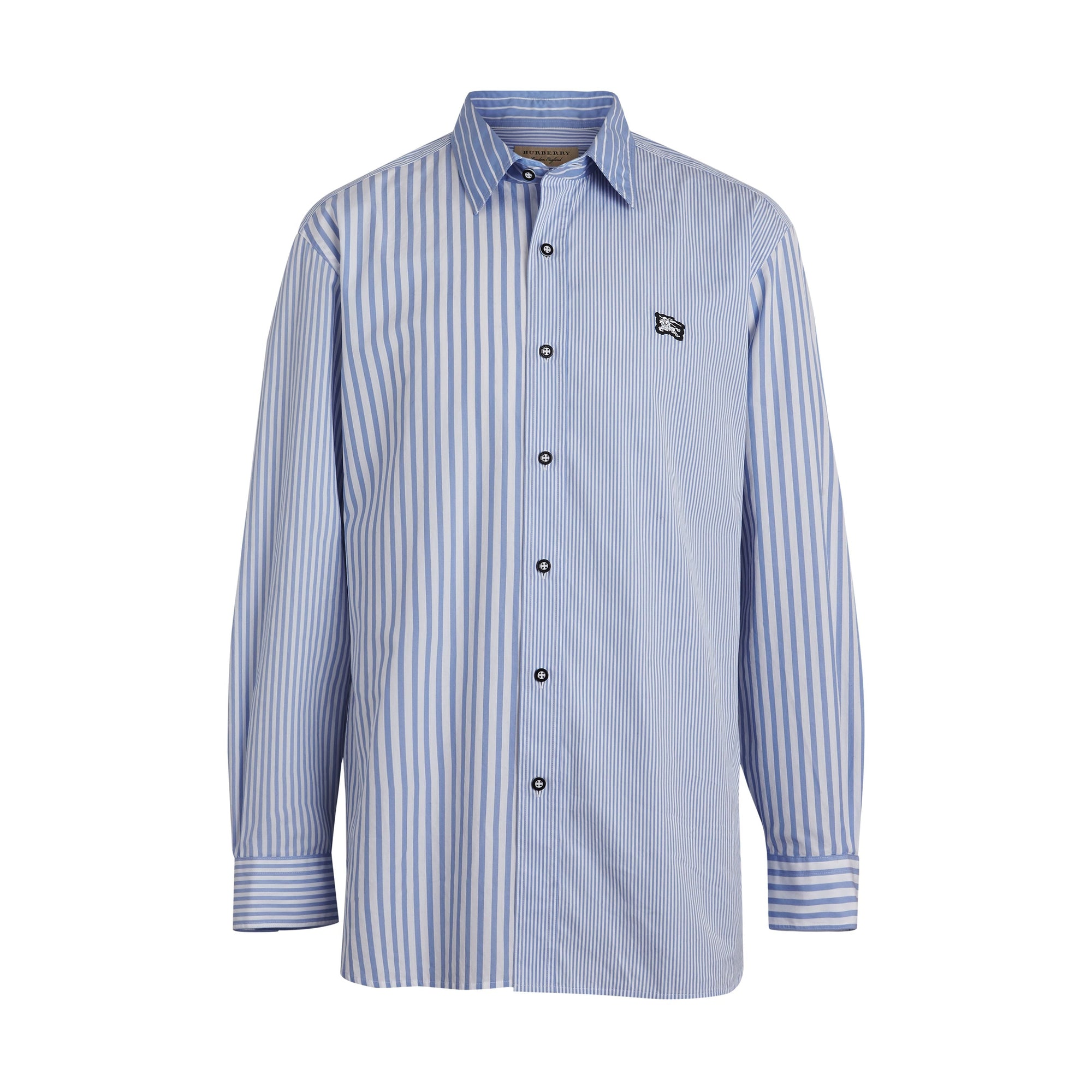 CHALK BLUE STRIPE Chemise en popeline de coton rayée