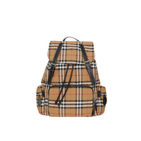ANTIQUE YELLOW Grand sac The Rucksack en nylon à motif Vintage check