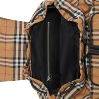 ANTIQUE YELLOW Grand sac The Rucksack en nylon à motif Vintage check