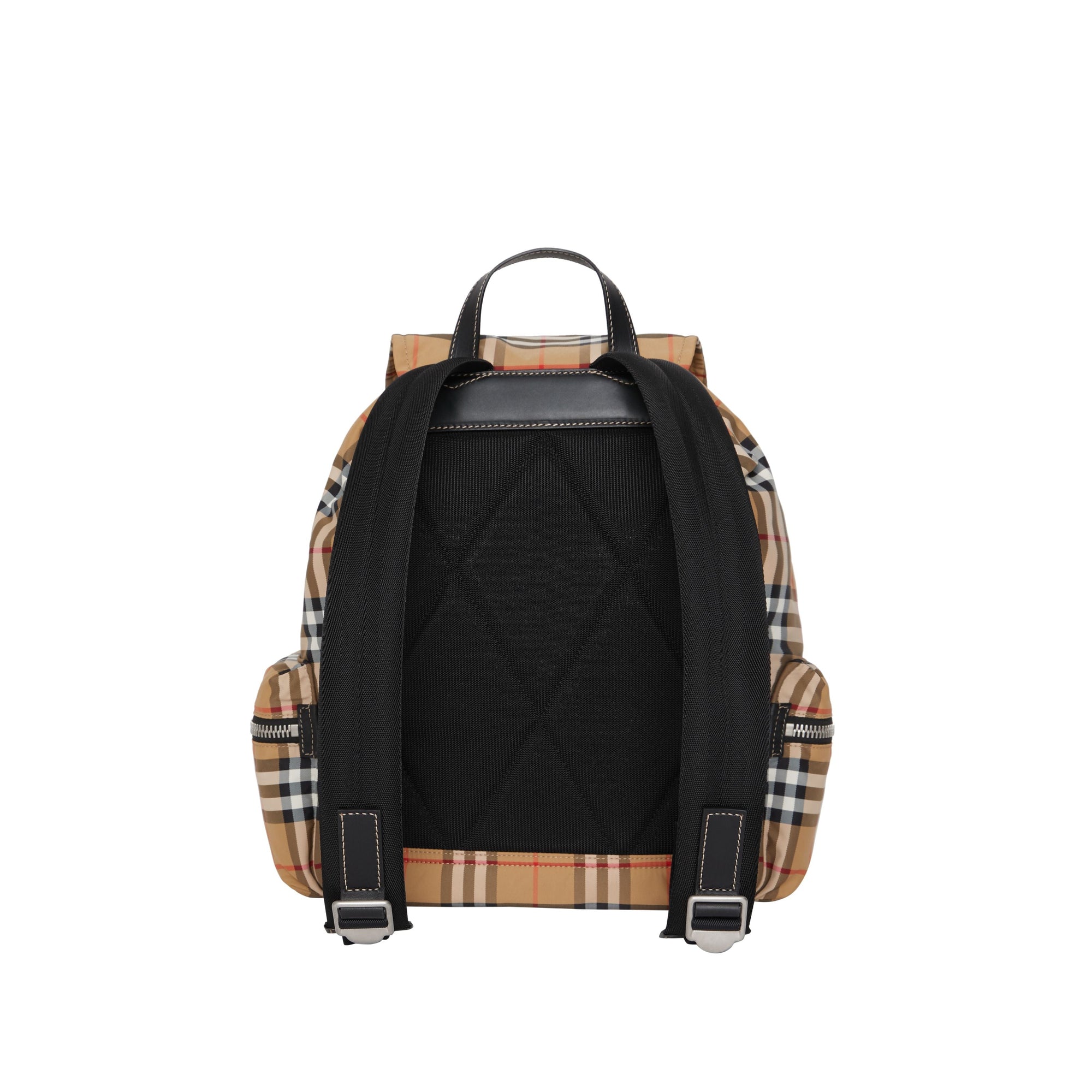 ANTIQUE YELLOW Grand sac The Rucksack en nylon à motif Vintage check