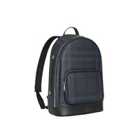 NAVY Sac à dos en cuir à motif London check