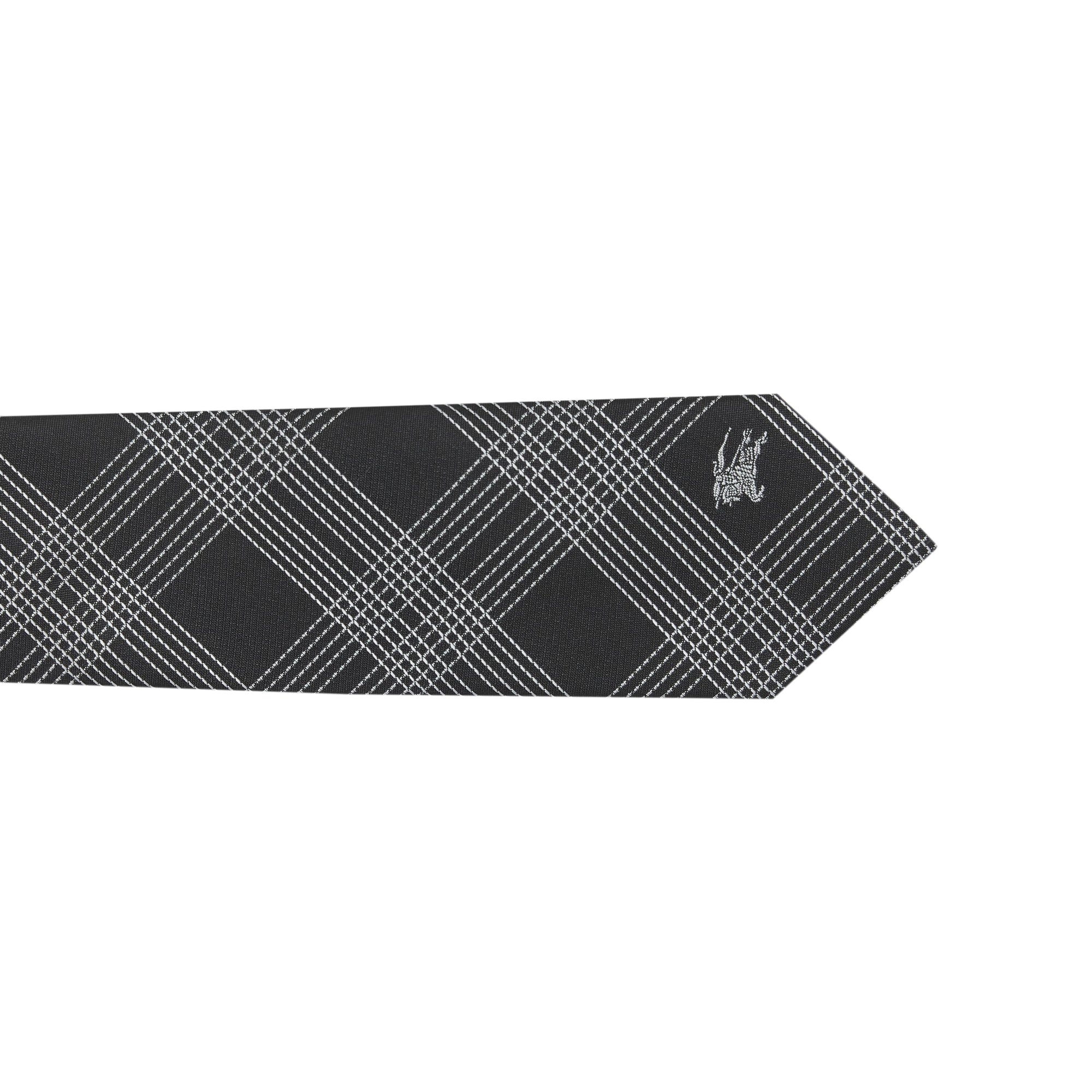 BLACK Cravate moderne en jacquard de soie à motif check