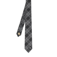 BLACK Cravate moderne en jacquard de soie à motif check