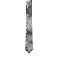 BLACK Cravate fine en jacquard de soie à imprimé littoral onirique