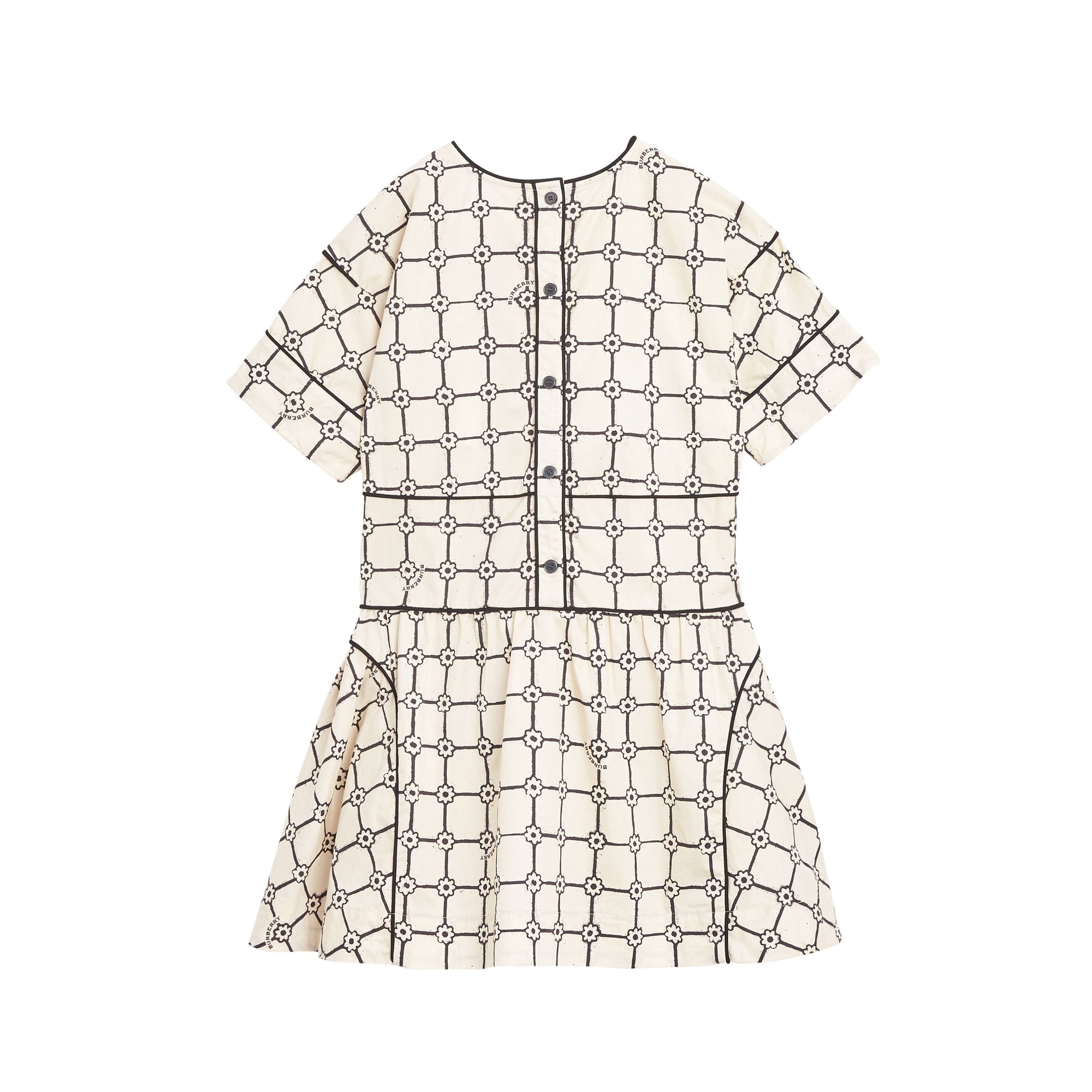 STONE Robe en coton avec imprimé floral et passepoil