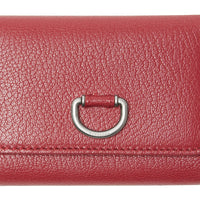 CRIMSON Petit portefeuille en cuir avec boucle en D