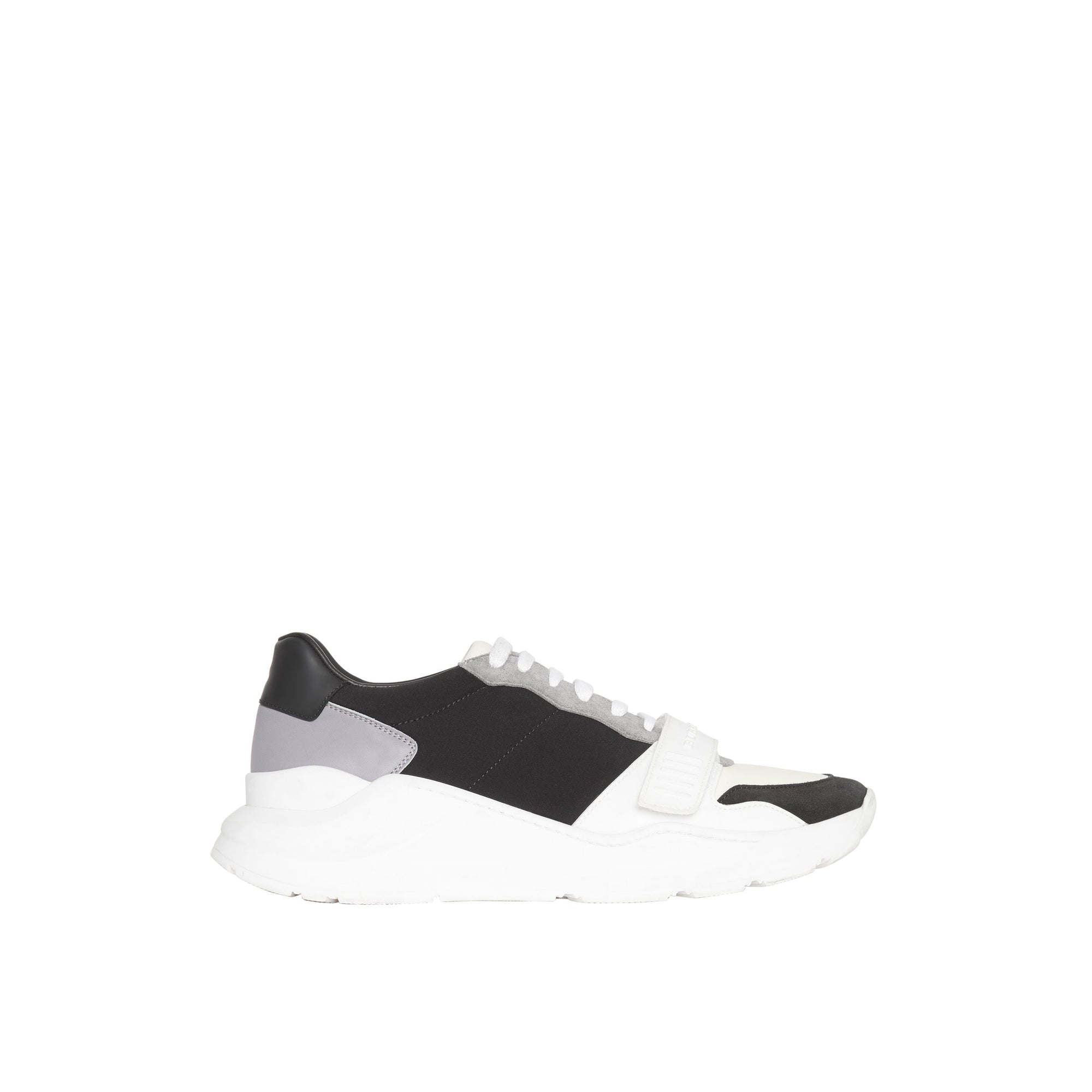 BLACK Sneakers en cuir velours, néoprène et cuir