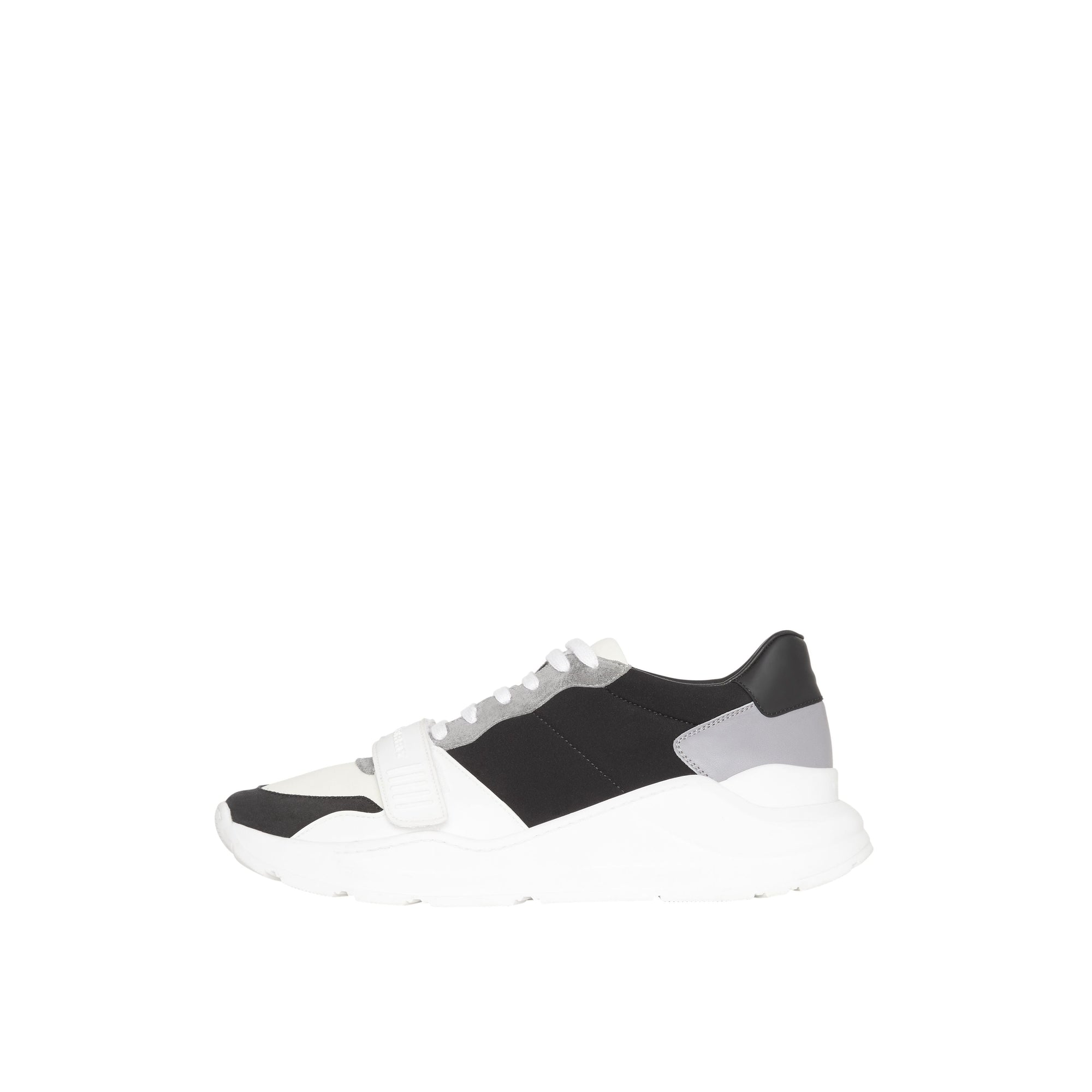 BLACK Sneakers en cuir velours, néoprène et cuir