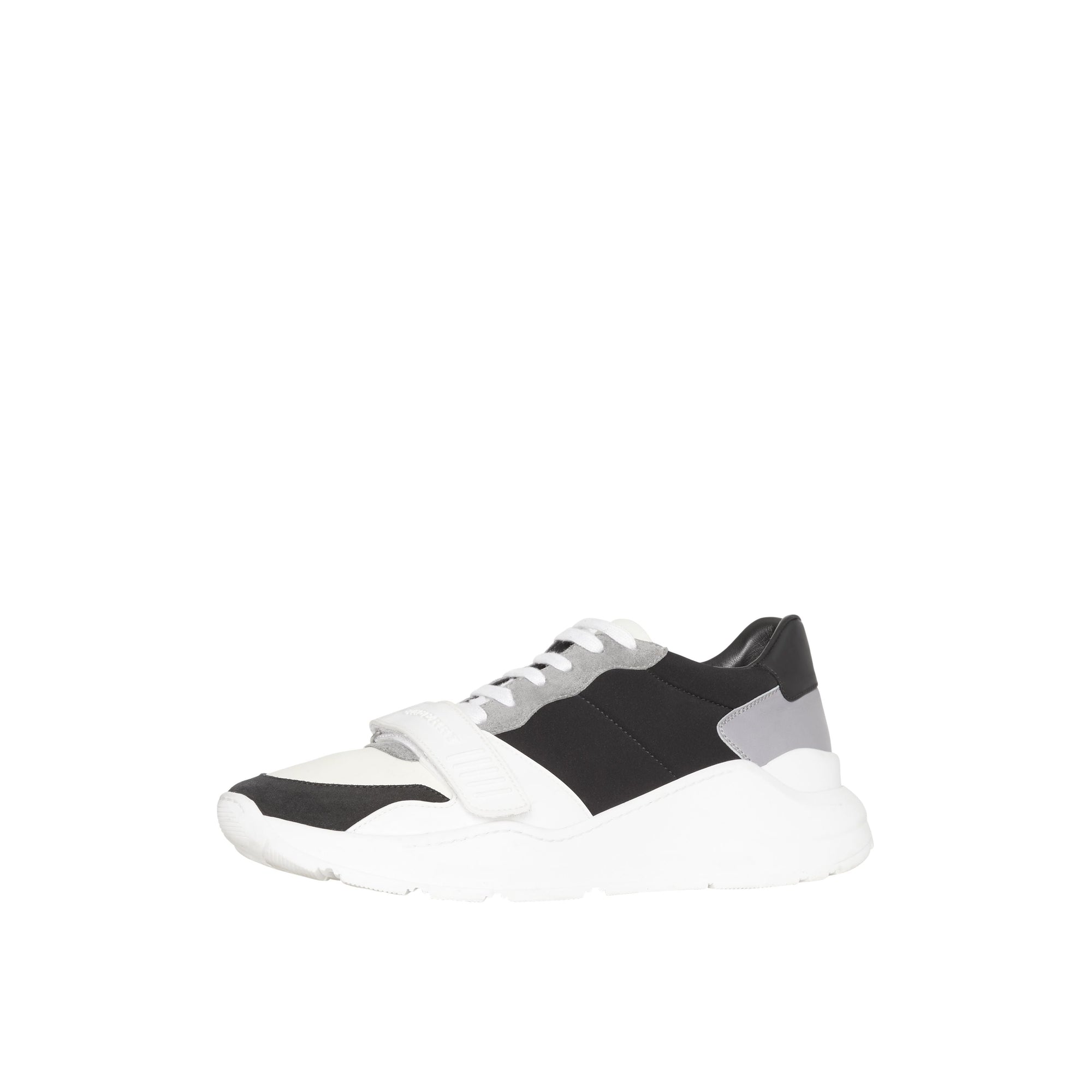 BLACK Sneakers en cuir velours, néoprène et cuir