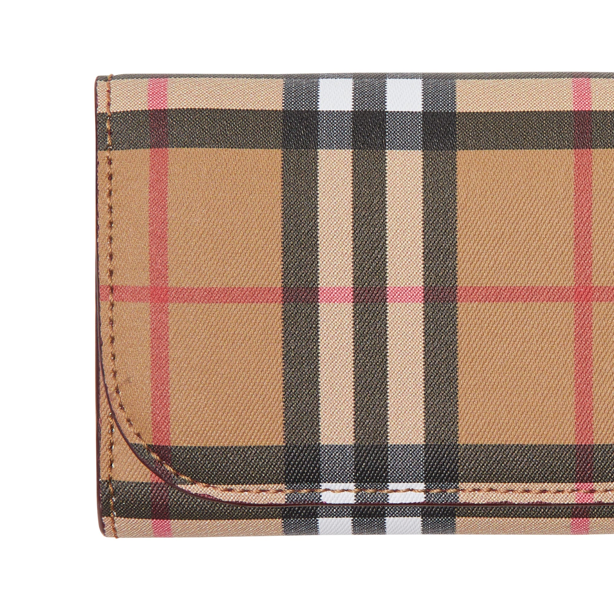 CRIMSON Portefeuille continental en cuir et à motif Vintage check