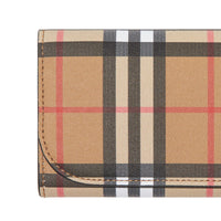 BLACK Portefeuille continental en cuir et à motif Vintage check