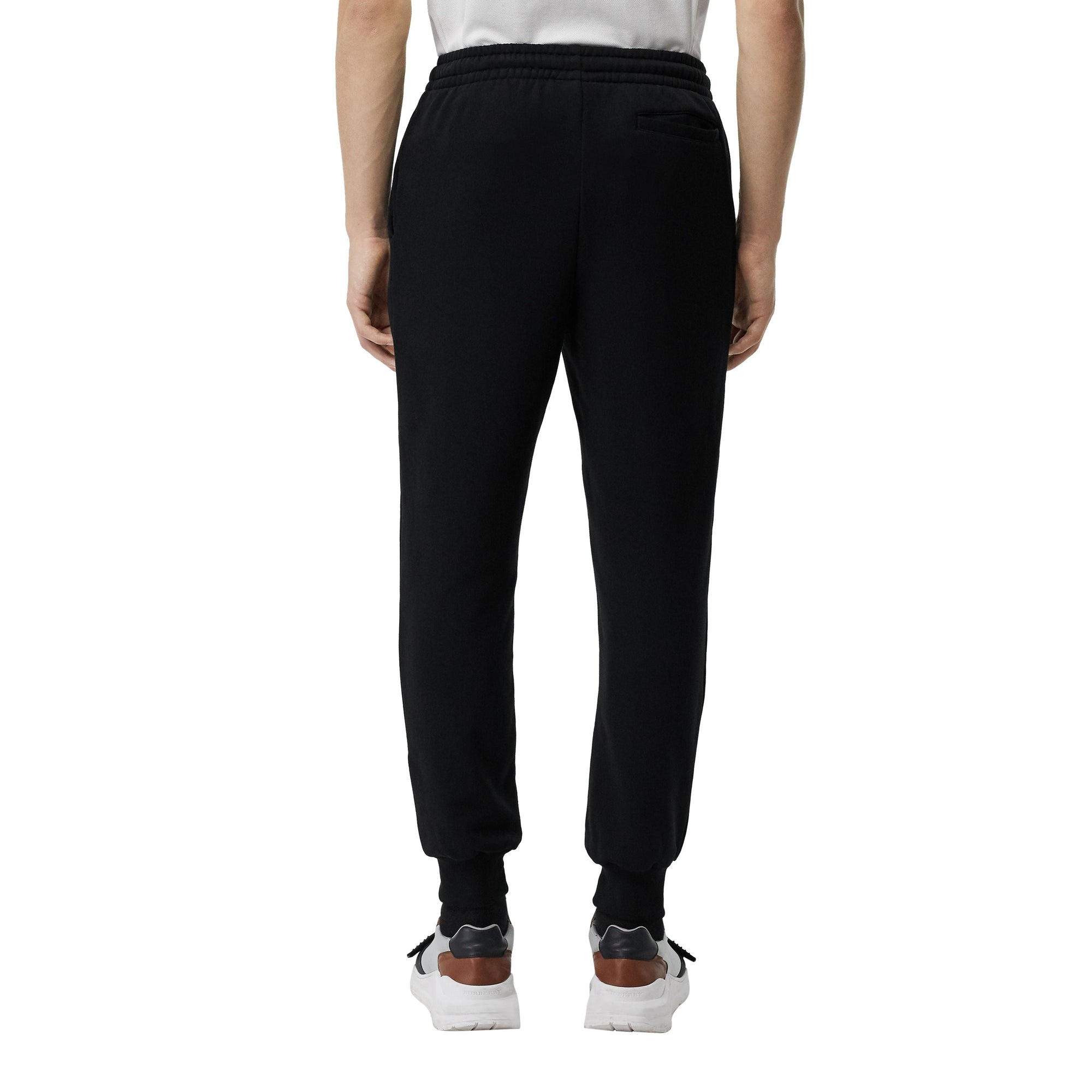 BLACK Pantalon de survêtement en coton avec emblème du Cavalier à damier
