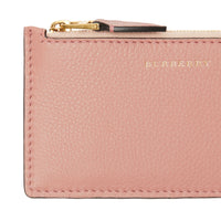ASH ROSE Porte-cartes zippé en cuir bicolore