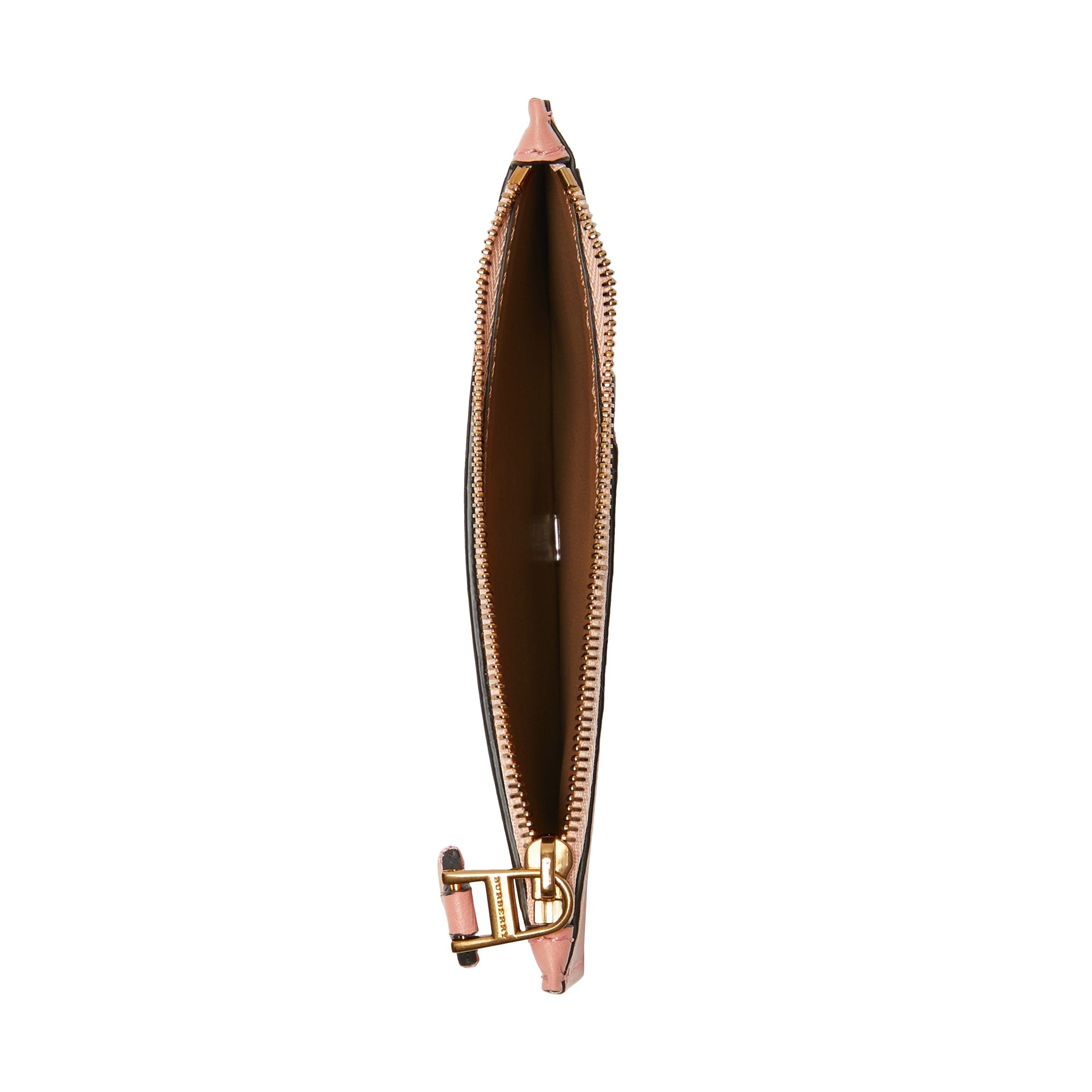 ASH ROSE Porte-cartes zippé en cuir bicolore