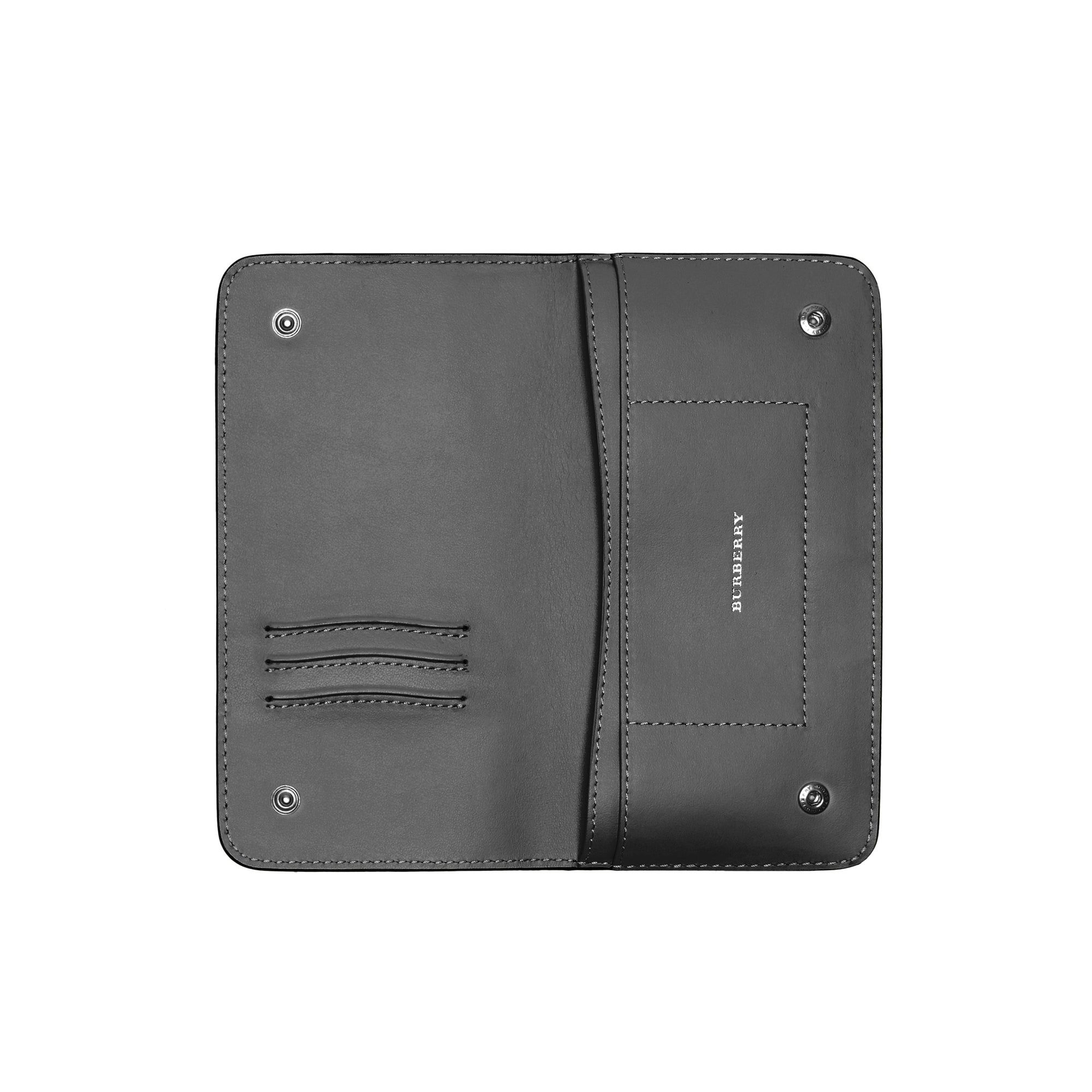 Portefeuille pour téléphone en cuir - Noir