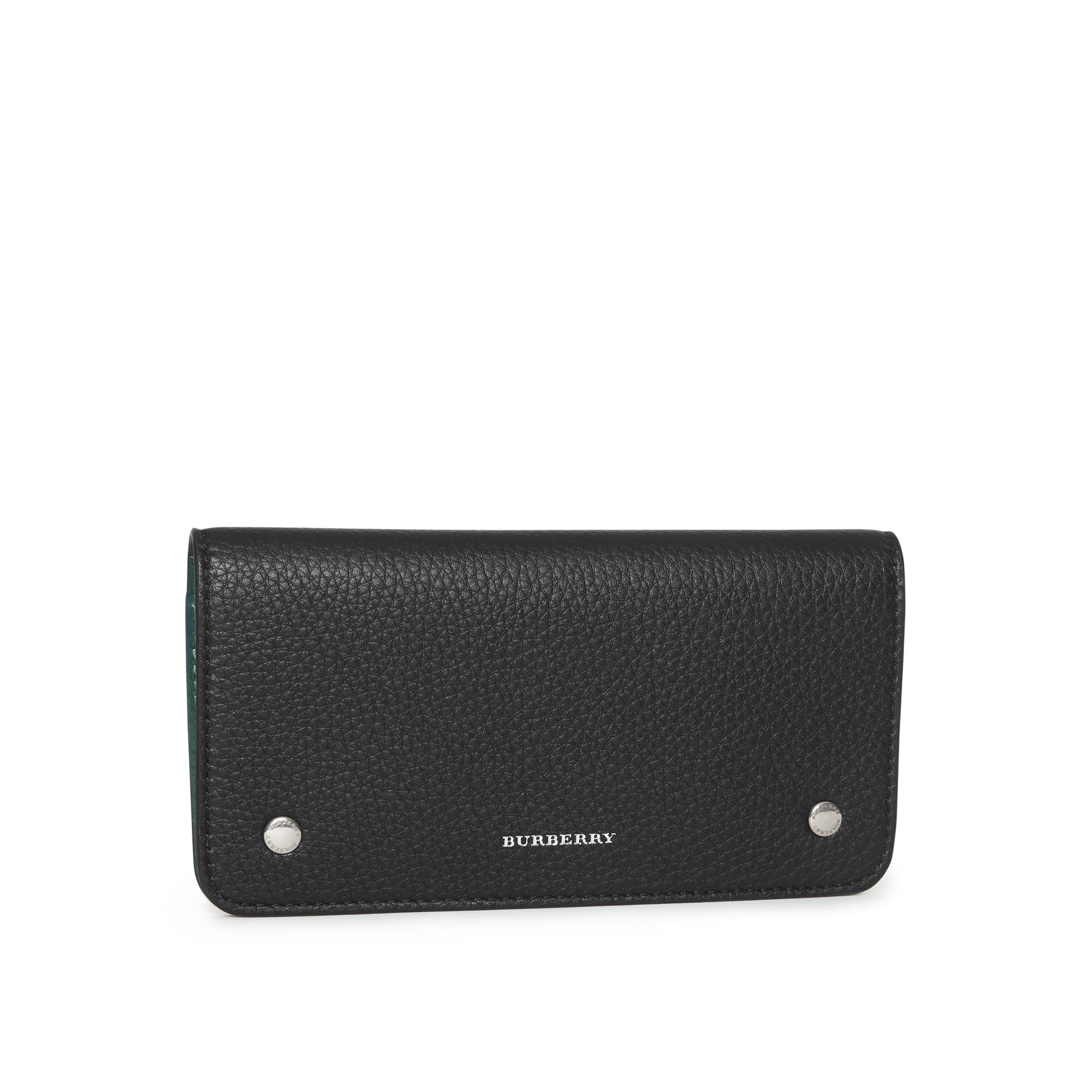 Portefeuille pour téléphone en cuir - Noir