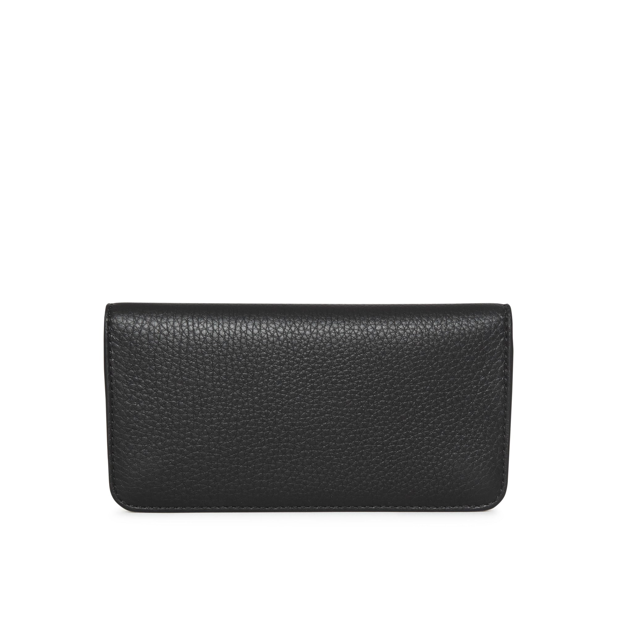 Portefeuille pour téléphone en cuir - Noir
