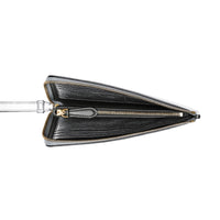 Portefeuille de voyage en cuir métallisé bicolore - Argent