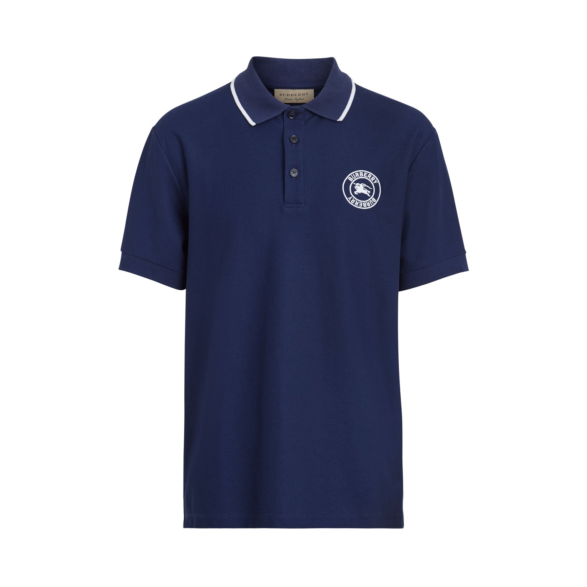 NAVY Polo en piqué de coton avec logo brodé