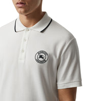 WHITE Polo en piqué de coton avec logo brodé