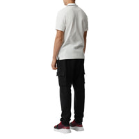 WHITE Polo en piqué de coton avec logo brodé