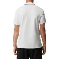 WHITE Polo en piqué de coton avec logo brodé