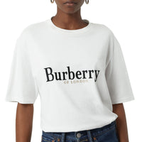 WHITE/BLACK T-shirt en coton avec logo d'archive brodé