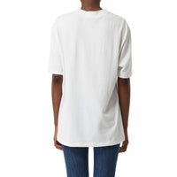 WHITE/BLACK T-shirt en coton avec logo d'archive brodé