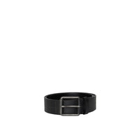 BLACK Ceinture en cuir à motif check perforé