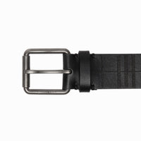 BLACK Ceinture en cuir à motif check perforé