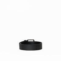 BLACK Ceinture en cuir à motif check perforé