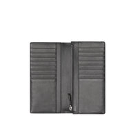CHARCOAL/BLACK Portefeuille continental en cuir et London check