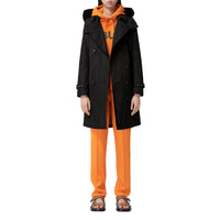 Trench-coat en taffetas à capuche amovible - Noir