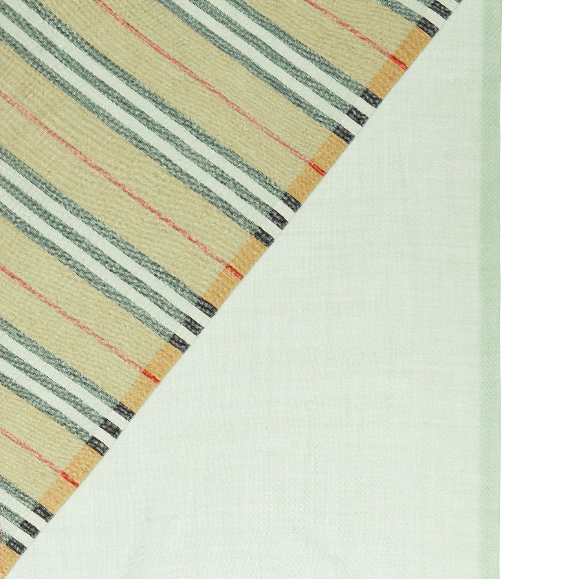 LIGHT MINT Écharpe en laine et soie à motif Vintage check et color-block