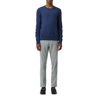 STORM BLUE Pull en laine mérinos avec détails en maille côtelée