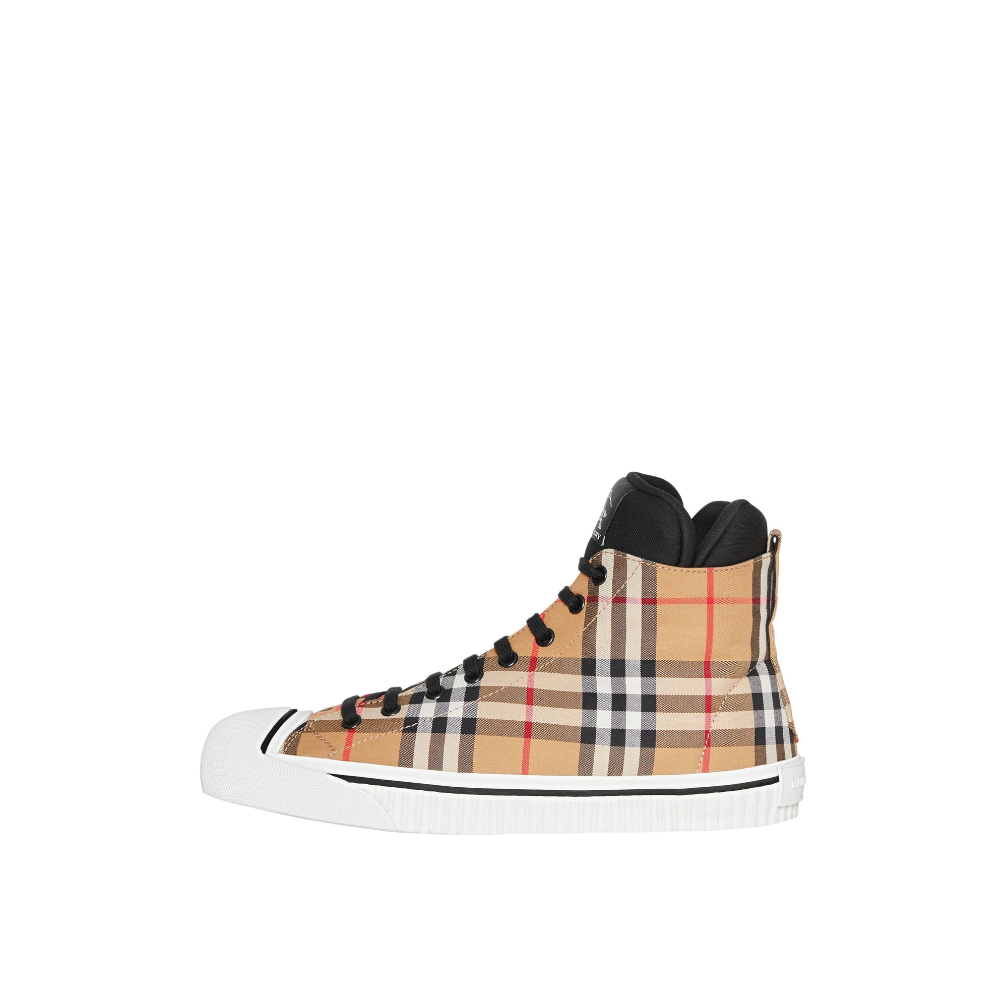 ANTIQUE YELLOW Sneakers montantes à motif Vintage check