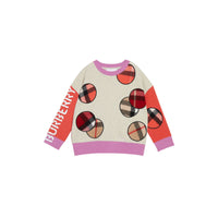 GREY MELANGE Sweat-shirt en coton avec appliqué à motif check