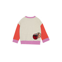 GREY MELANGE Sweat-shirt en coton avec appliqué à motif check
