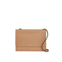 LIGHT CAMEL Sac à bandoulière en cuir à rabat