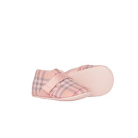 LIGHT ROSE Chaussures en cuir et coton à motif check