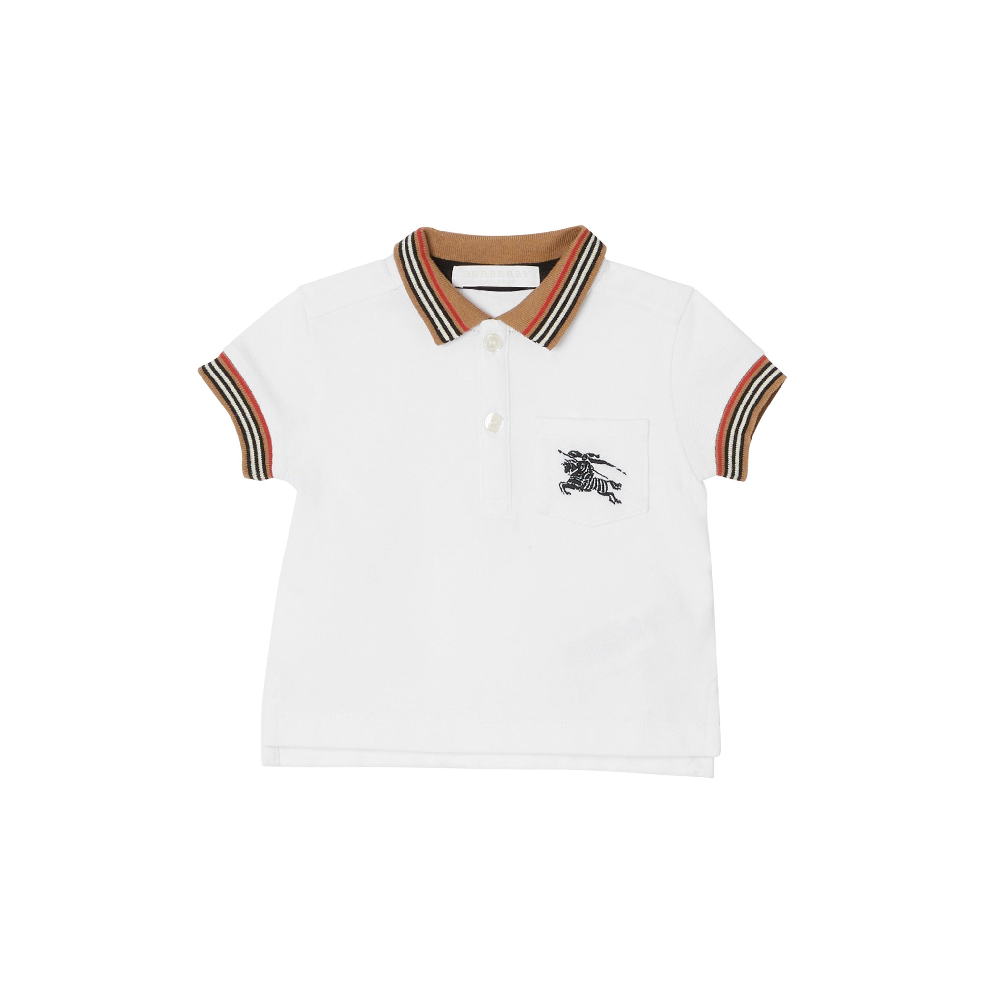 WHITE Polo en coton à rayures