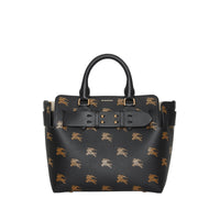 Petit sac the belt en cuir avec emblème du cavalier - Noir