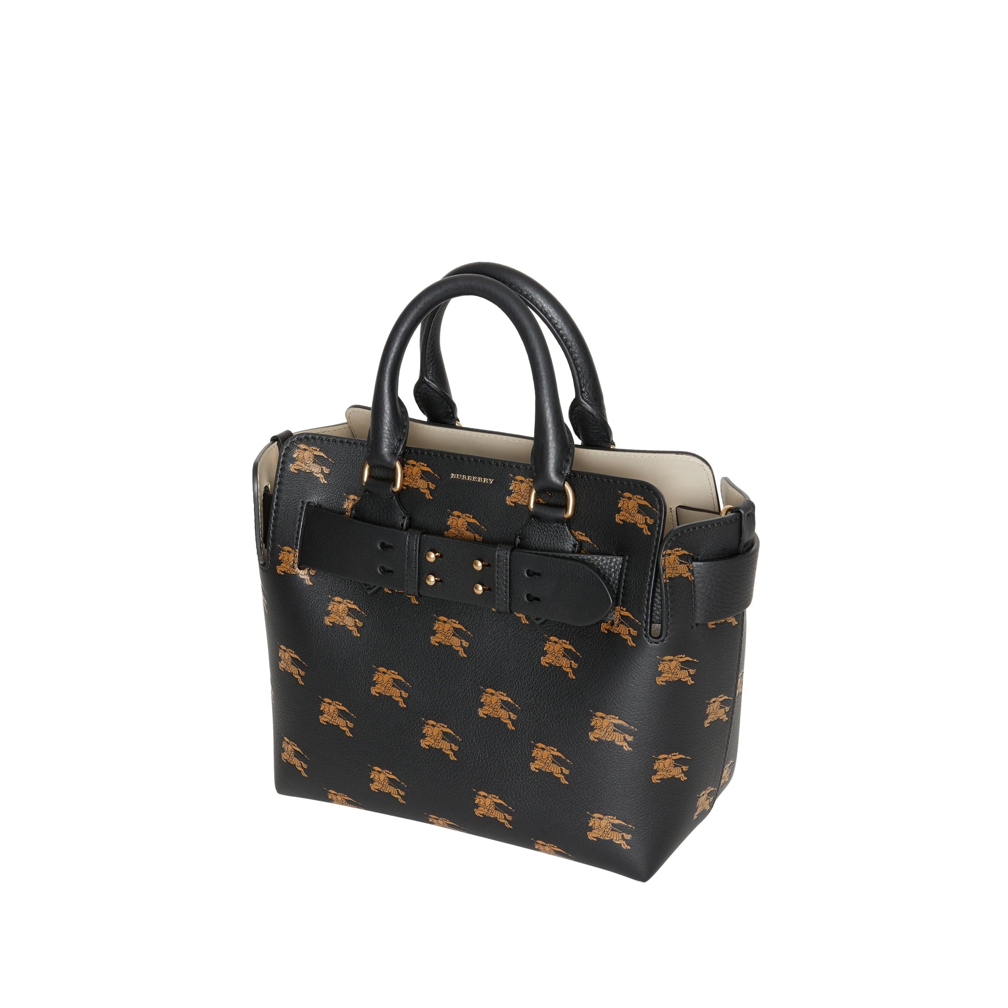 BLACK Petit sac The Belt en cuir avec emblème du Cavalier