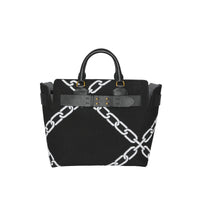 BLACK Sac The Belt moyen à motif chaîne tricoté