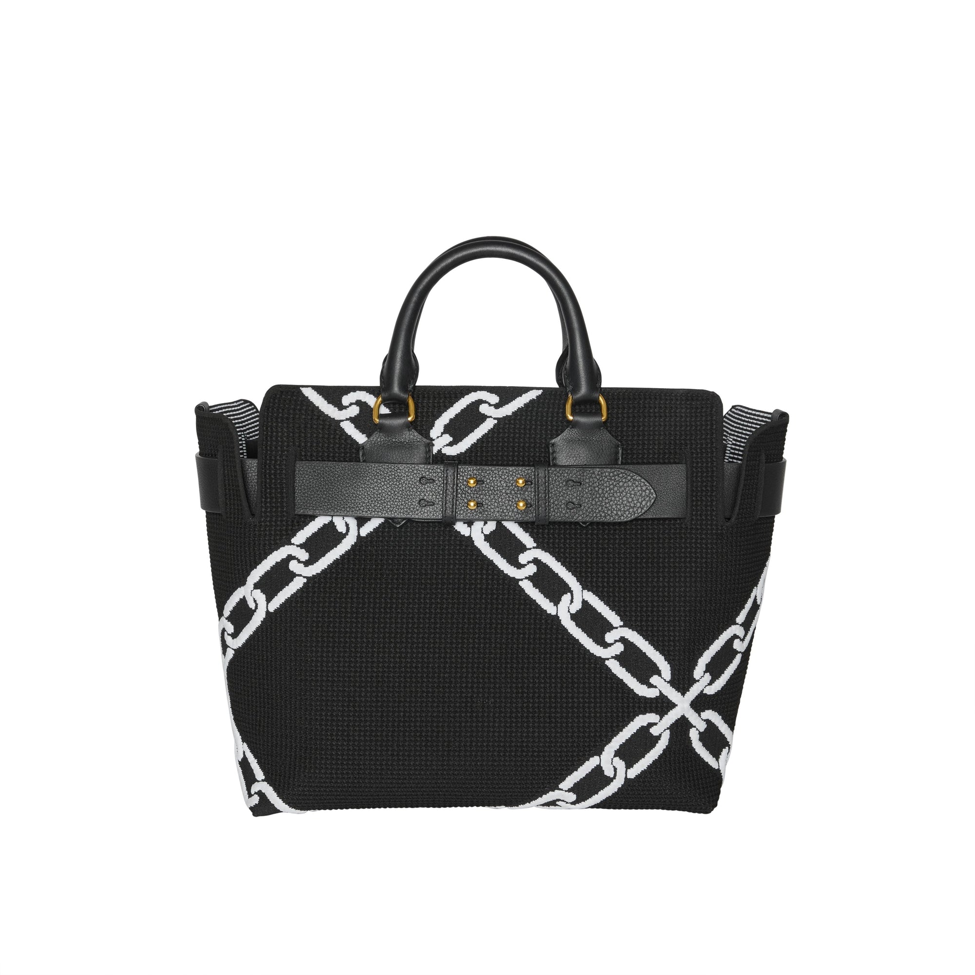 BLACK Sac The Belt moyen à motif chaîne tricoté