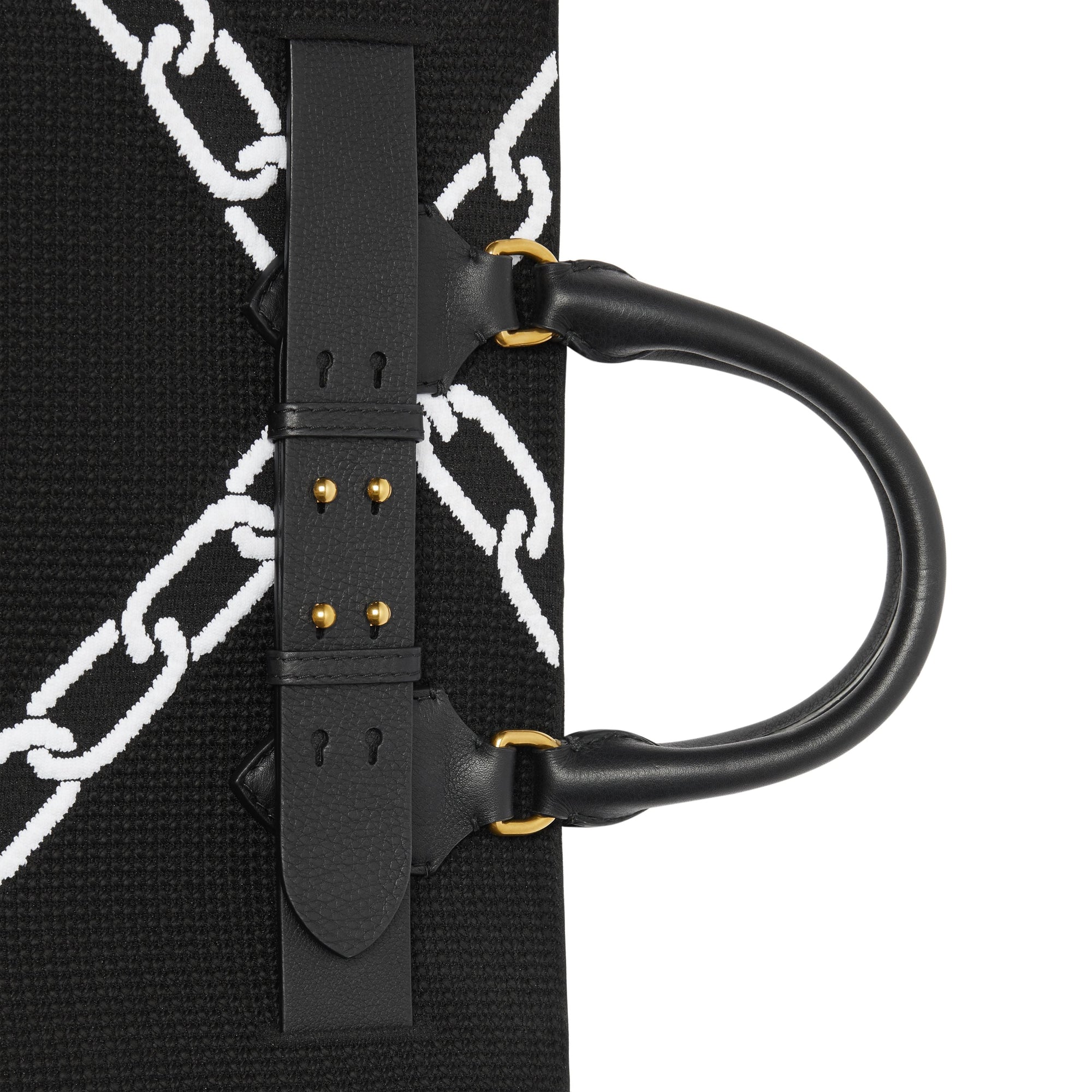 BLACK Sac The Belt moyen à motif chaîne tricoté