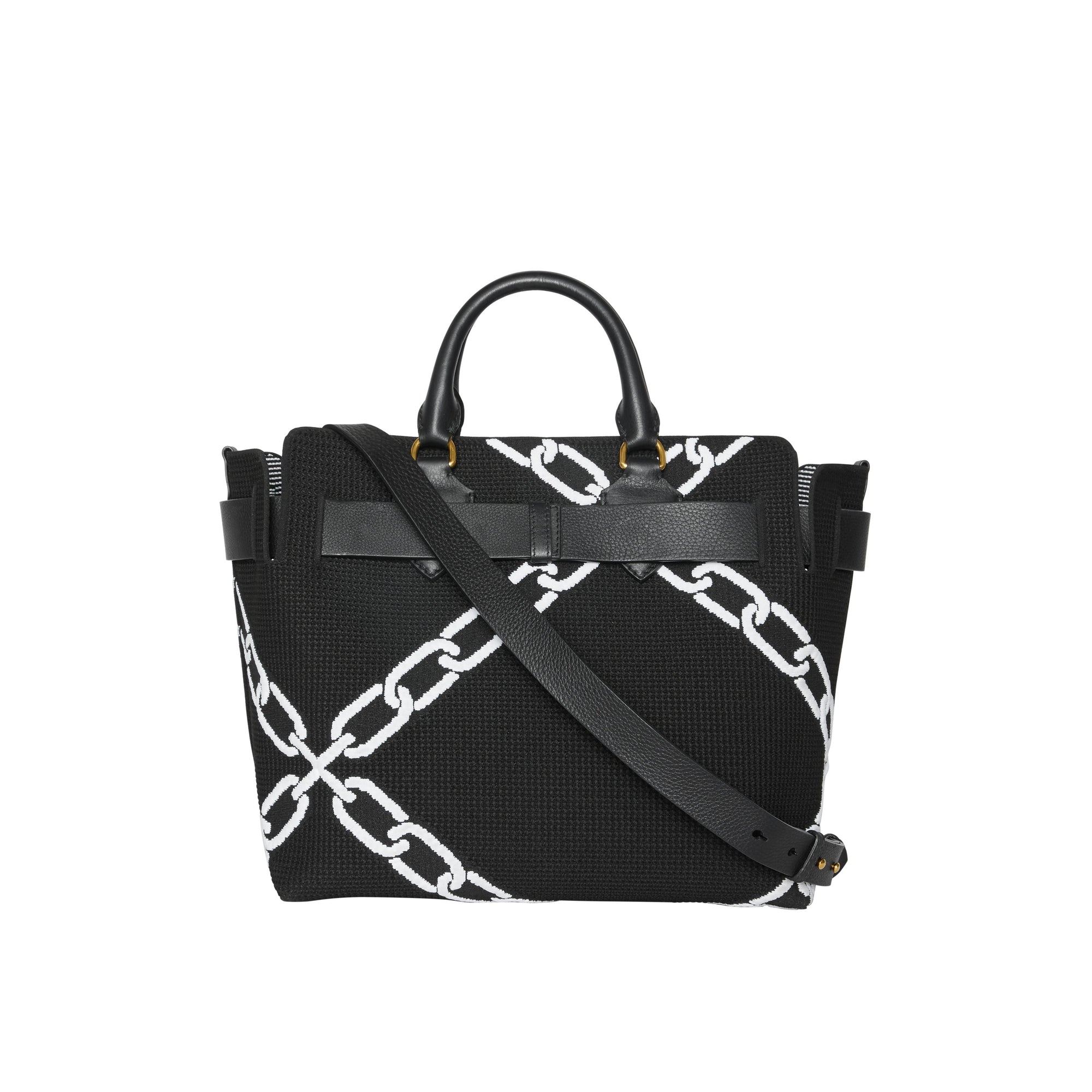 BLACK Sac The Belt moyen à motif chaîne tricoté